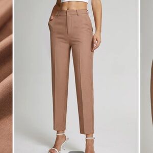 Commense Women's Cropped Brown Pants